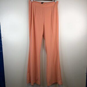 Windsor High Waist Wide Leg Lined Peach Trousers Pants Size L. NEW